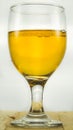 Beer in water goblet Royalty Free Stock Photo