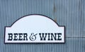 Beer and Wine Sign Royalty Free Stock Photo