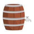 Beer wooden barrel icon