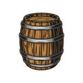 Beer wooden cask colorful concept