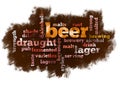 Beer Word Cloud Royalty Free Stock Photo