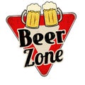 Beer zone vintage rusty metal sign