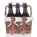 Beerbottles in a basket Royalty Free Stock Photo