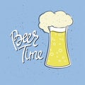 Beerfest poster with handwritten quote ` Beer Time`