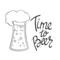 Beerfest poster with handwritten quote `Time to Beer`