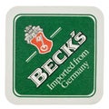 Beermat drink coaster isolated