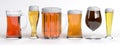 Beers in glass set