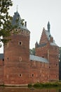 BEERSEL, BELGIUM - SEPTEMBER 06, 2014: Medieval Beersel Castle in Flemish Brabant, south of Brussels. It has 3 watchtowers, and is