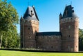 Beersel, Flemish Region, Belgium - The Beersel medieval castle and green garden