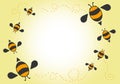 Bees cartoon background