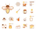 Bees & Honey - Iconset - Icons Royalty Free Stock Photo