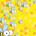 Bees And Honey. Spring Background. Royalty Free Stock Photo