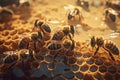 Bees honeycomb food. Generate Ai