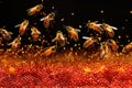 bees performing waggle dance to communicate