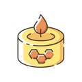 Beeswax candle RGB color icon