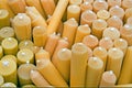 Beeswax candles Royalty Free Stock Photo