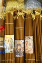 Beeswax Candles and Incense for Pilgrims to the Church of the Holy Sepulchre, Jerusalem, Israel