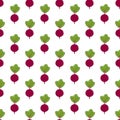 Beet or Chard Seamless Pattern on White Royalty Free Stock Photo