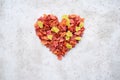 beet chips in a heart shape for health