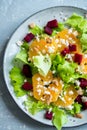 Beet and oranges salad with feta