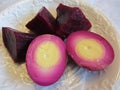 Beet Pickled Hard Boiled Egg Halves 2 Royalty Free Stock Photo