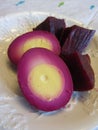 Beet Pickled Hard Boiled Egg Halves 2 Royalty Free Stock Photo