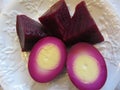 Beet Pickled Hard Boiled Egg Halves 3 Royalty Free Stock Photo