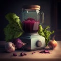 beet powder, puree in Blender for Shakes, Smoothies, Food Prep, and Frozen Blending. Useful sports nutrition. Fitness
