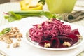 Beet salad with walnut