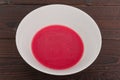 Beet soup with wine on a table Royalty Free Stock Photo