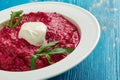 Beet Yogurt Dip Royalty Free Stock Photo