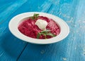 Beet Yogurt Dip Royalty Free Stock Photo