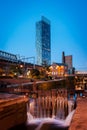 Beetham tower roachdale canal Royalty Free Stock Photo