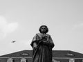 Beethoven Denkmal (1845) in Bonn, black and white