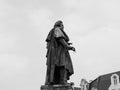 Beethoven Denkmal (1845) in Bonn, black and white