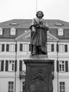 Beethoven Denkmal (1845) in Bonn, black and white