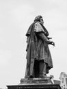 Beethoven Denkmal (1845) in Bonn, black and white