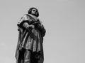 Beethoven Denkmal (1845) in Bonn, black and white