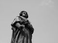 Beethoven Denkmal (1845) in Bonn, black and white