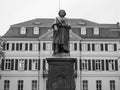 Beethoven Denkmal (1845) in Bonn, black and white