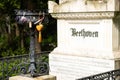 Beethoven's grave in the central cemetery of Vienna. June 4, 2023, Austria, Vienna.