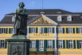 Beethoven Statue and Old Post Office Building in Bonn, Germany