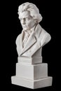 Beethoven statuette isolated on black background Royalty Free Stock Photo