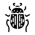 beetle bug egypt glyph icon vector illustration