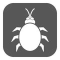 The beetle and bug icon. Acarid, insect, virus symbol. Flat