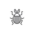 Beetle bug insect line icon