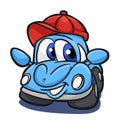 Beetle car - blue car - cartoon car