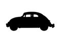 Beetle Car Side View Graphic Silhouette