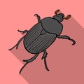 Beetle is a coleopterous insect.Arthropods insect, beetle single icon in flat style vector symbol stock isometric Royalty Free Stock Photo