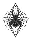 Beetle deer and geometric elements.